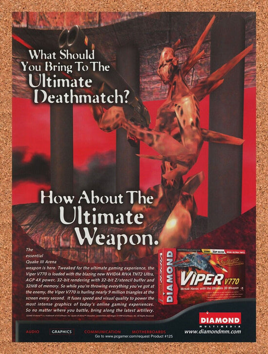 1999 Quake III Arena Viper V770 Original Ad v6 - for just $15.55! 