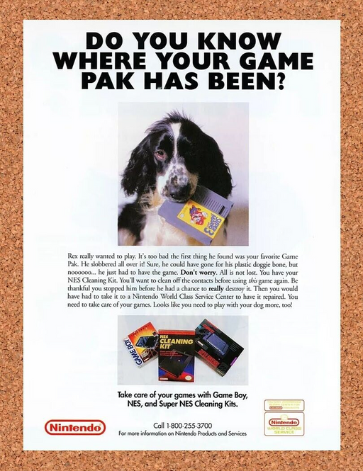 1994 Nintendo NES Cleaning Kit Mario Original Nintendo Ad - for just $17.99! 