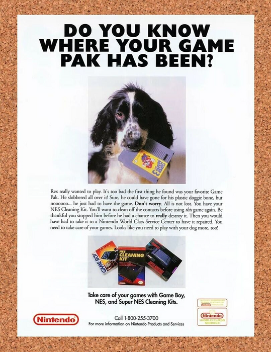 1994 Nintendo NES Cleaning Kit Mario Original Nintendo Ad - for just $17.99! 