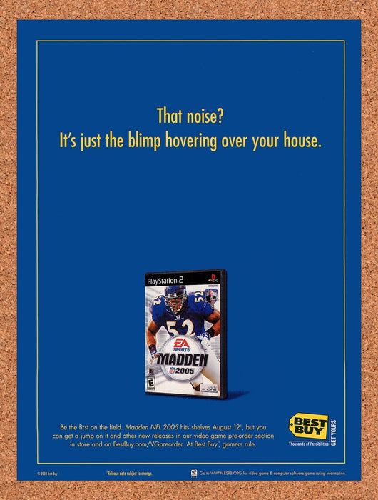 2004 Madden 2005 Best Buy Original Advertisement v1 - for just $19.49! 