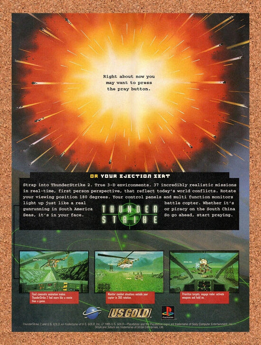 1995 Thunderstrike 2 Saturn Original Ad v1 - for just $17.99! 