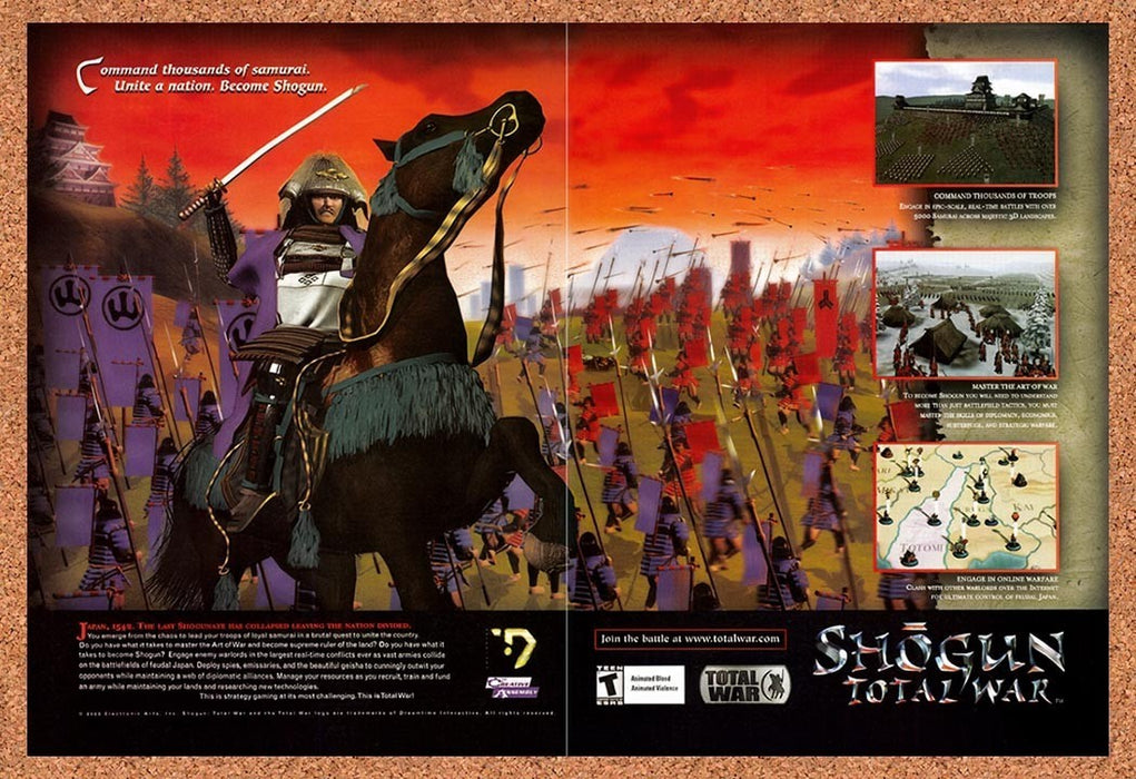 2000 Shogun Total War PC Original Advertisement v2 - for just $23.99! 