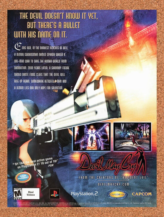 2001 Devil May Cry PS2 Original Ad v3 - for just $17.99! 