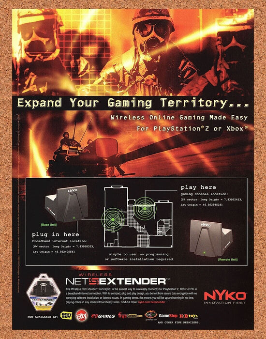 2004 Nyko Wireless Net Extender Original Ad v1 - for just $17.99! 
