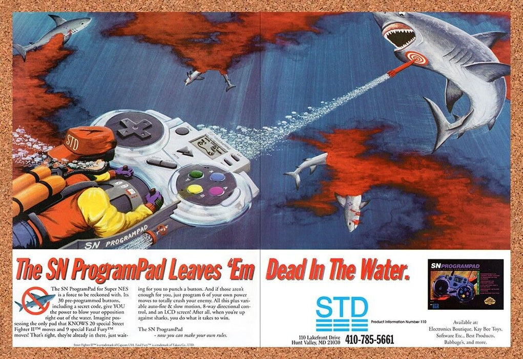 1993 Nintendo SNES SN ProgramPad Original Ad v7 - for just $21.49! 