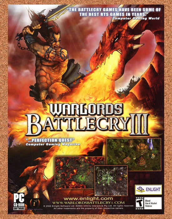 2004 Warlords II Battlecry PC Original Ad v1 - for just $17.99! 