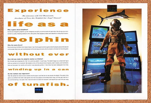 1993 Ecco The Dolphin Genesis Original Ad v4 - for just $21.49! 