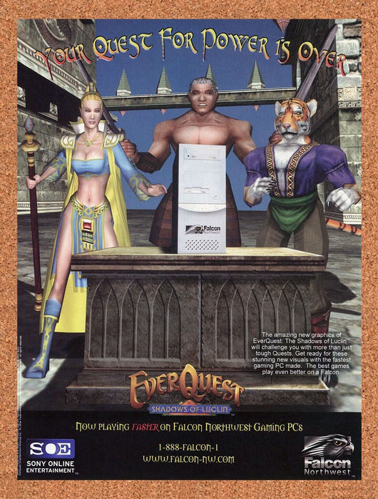 2005 EverQuest Luclin Original Falcon Northwest Ad - for just $19.99! 