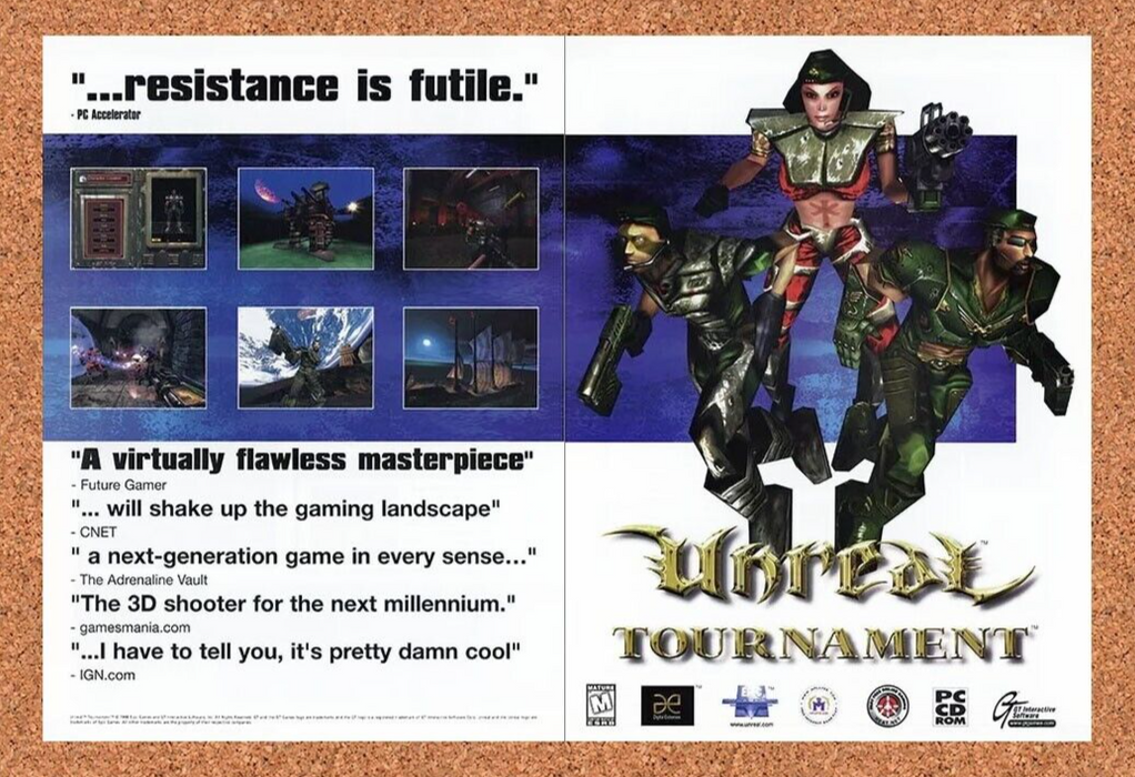 2002 Unreal Tournament PC Original Ad v2 - for just $21.49! 
