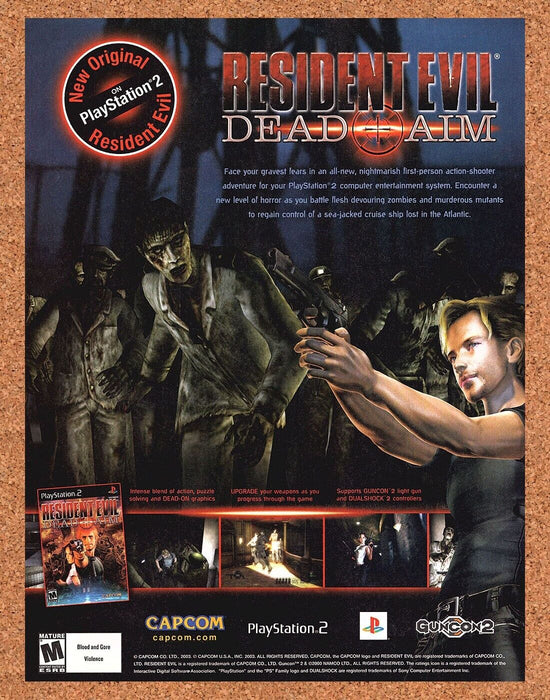 2003 Resident Evil Dead Aim PS2 GunCon Original Ad v2 - for just $17.99! 