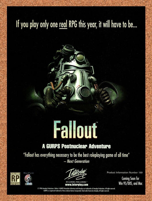 1998 Fallout PC Original Ad - for just $17.99! 