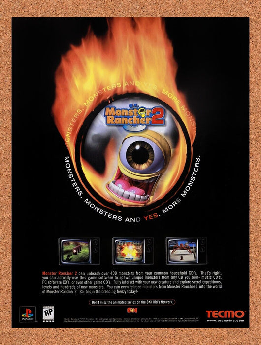 1999 Monster Rancher 2 PS1 Original Ad v2 - for just $15.29! 