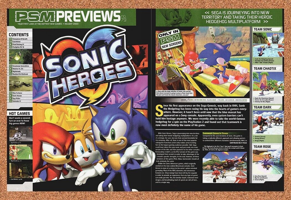 2003 Sonic Heroes GameCube Original Ad - for just $21.49! 