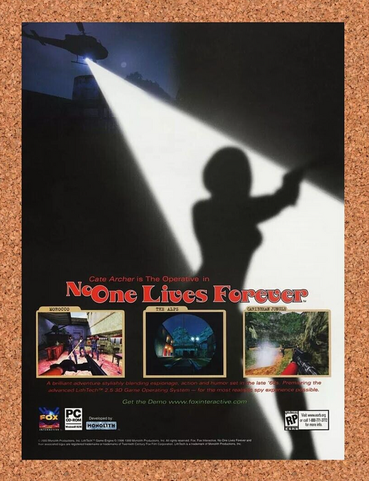 2002 No One Lives Forever PC Original Ad - for just $17.99! 