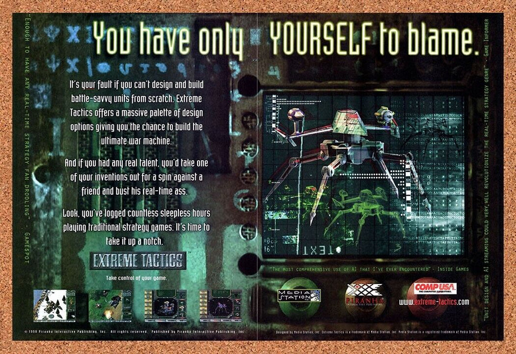 1998 Extreme Tactics PC Original Ad v1 - for just $21.49! 