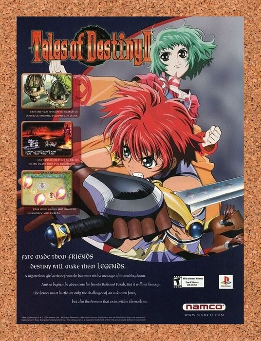 2002 Tales of Destiny 2 PS1 Original Ad - for just $17.99! 