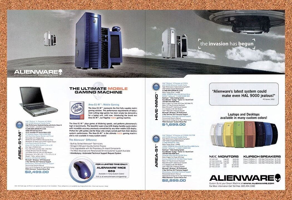 2002 Alienware Area-51-M Laptop Original Ad v26 - for just $21.49! 