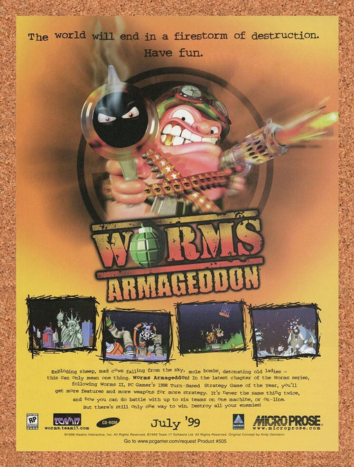 2001 Worms Armageddon Original Ad - for just $18.99! 