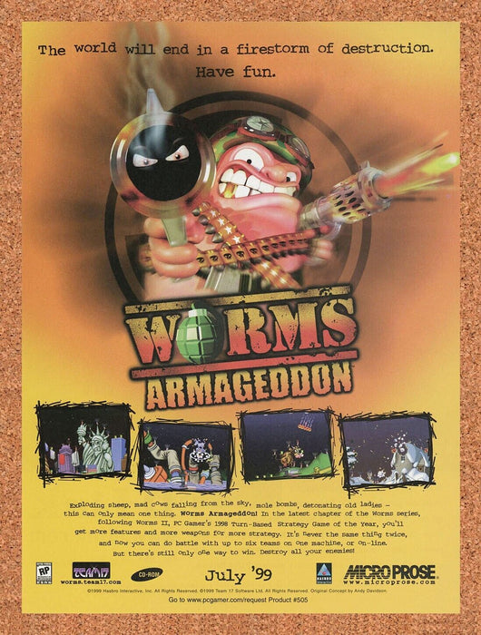 2001 Worms Armageddon Original Ad - for just $18.99! 