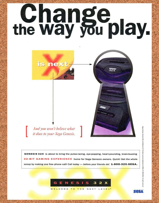 1994 Sega 32X Console Genesis Original Ad - for just $17.99! 