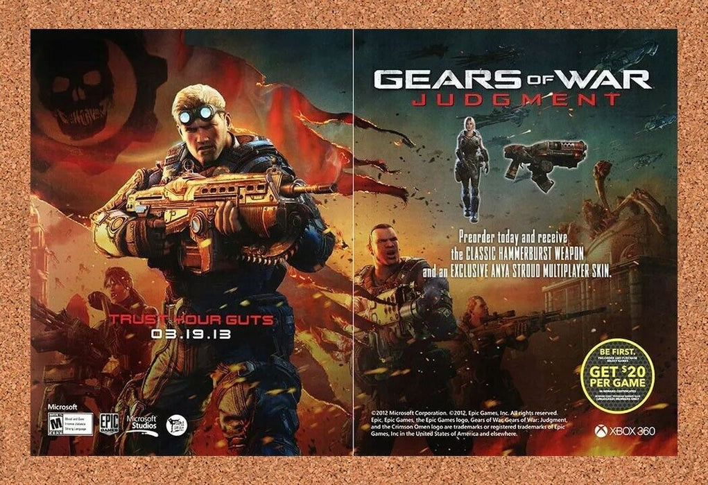 2015 Gears Of War Judgement Xbox 360 Original Ad - for just $22.49! 
