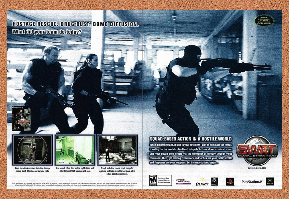 2003 Swat Global Strike Team Xbox Original Advertisement v1 - for just $23.99! 