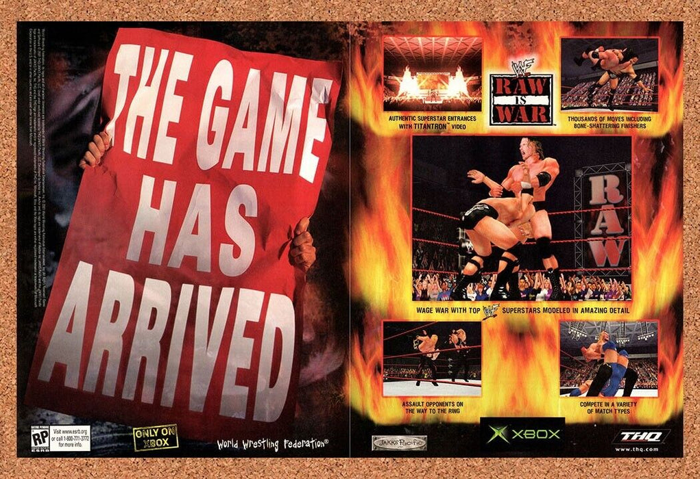 2001 WWF Raw Is War Xbox Original Ad v1 - for just $19.34! 