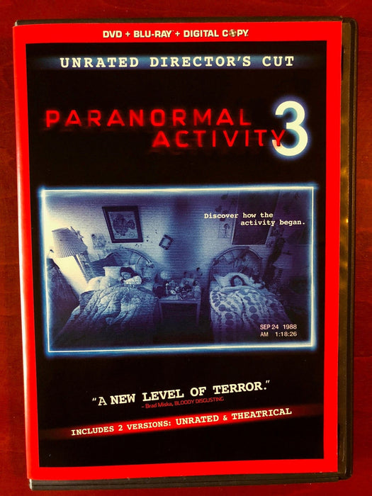 Paranormal Activity 3 (Blu-ray and DVD, Unrated Directors Cut) - K8 - for just $2.25! 