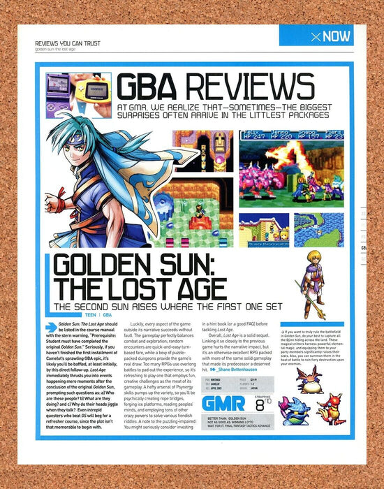 2003 Golden Sun The Lost Age GBA Original Ad - for just $17.99! 