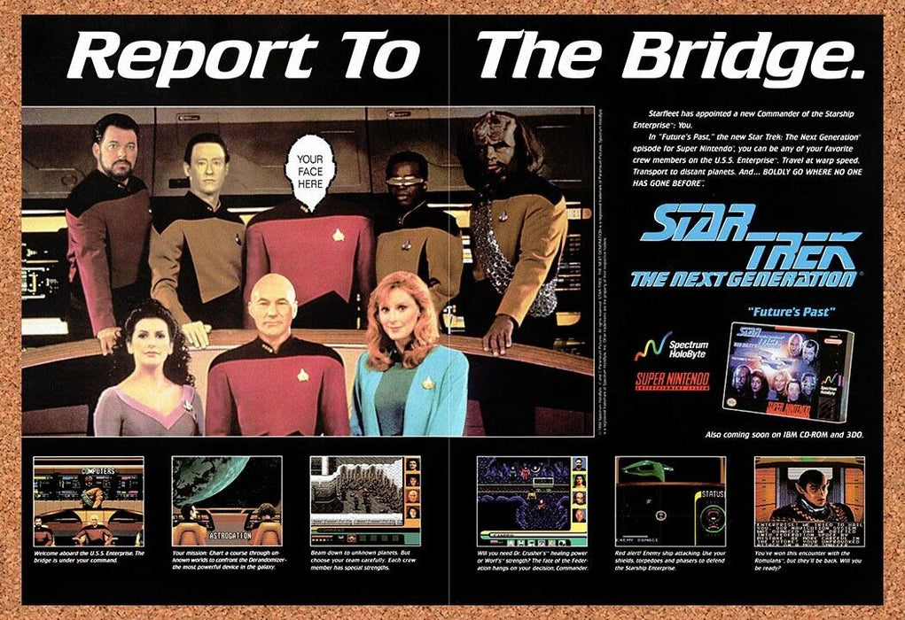 1994 Star Trek The Next Generation SNES Original Ad v3 - for just $21.49! 