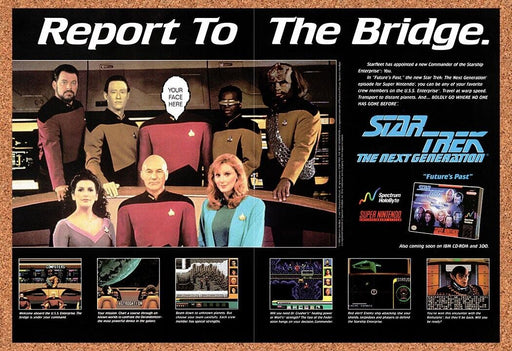 1994 Star Trek The Next Generation SNES Original Ad v3 - for just $21.49! 