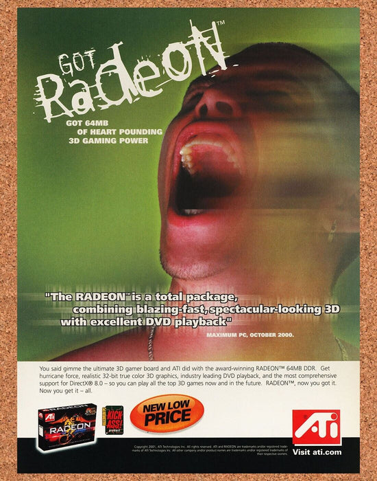 2003 ATI Radeon 64MB DDR GPU Original Ad - for just $17.99! 