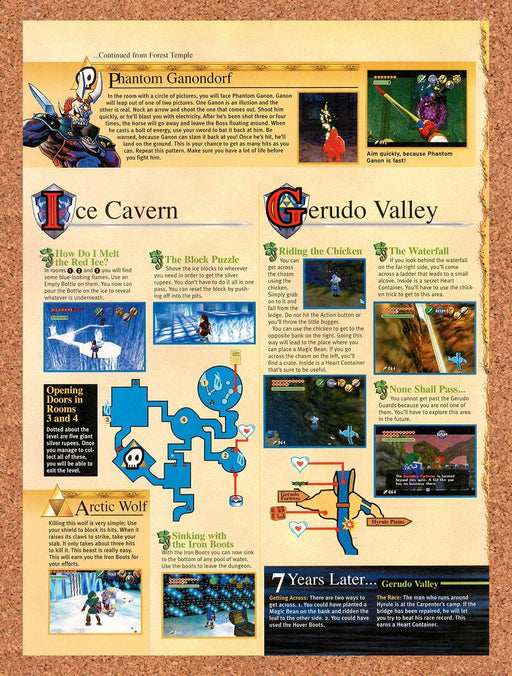 1999 Zelda Ocarina Of Time Ice Cavern & Gerudo Valley Original Advertisement vr9 - for just $19.49! 