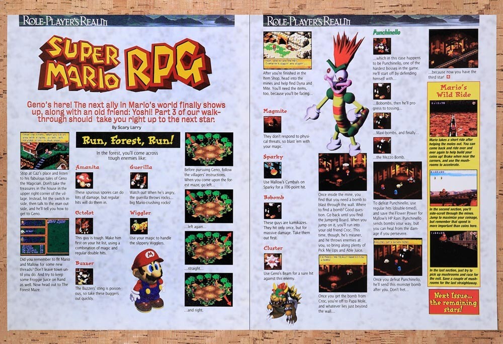 1996 Super Mario RPG Forest Tips Original Ad v3 - for just $21.49! 
