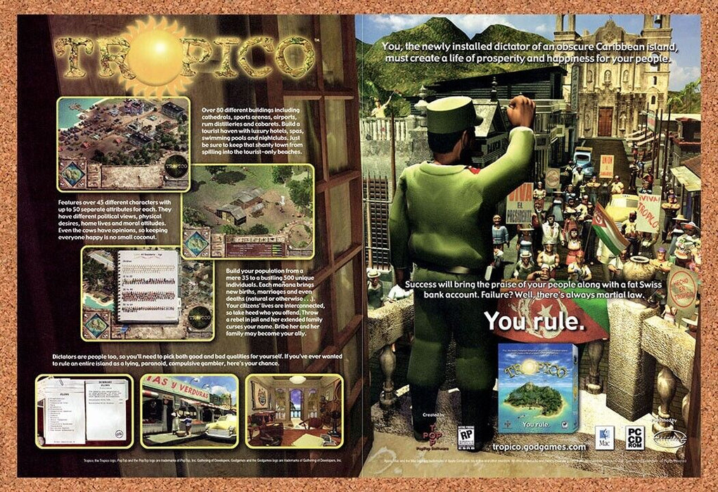2001 Tropico PC Original Ad v1 - for just $21.49! 