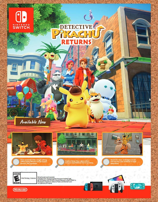 2023 Detective Pikachu Returns Switch Original Ad v1 - for just $17.99! 