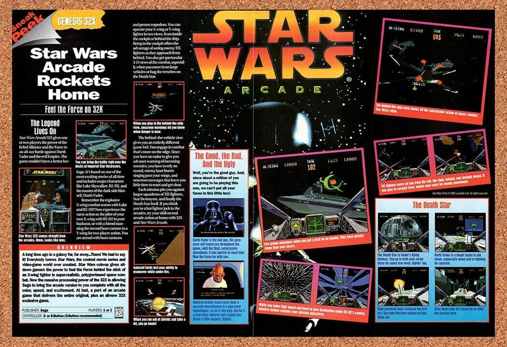 1995 Star Wars Arcade 32x Original Ad v1 - for just $21.49! 