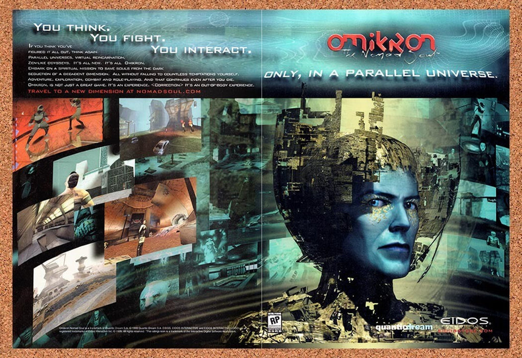 1999 Omikron The Nomad Soul PC Original Ad v3 - for just $21.49! 