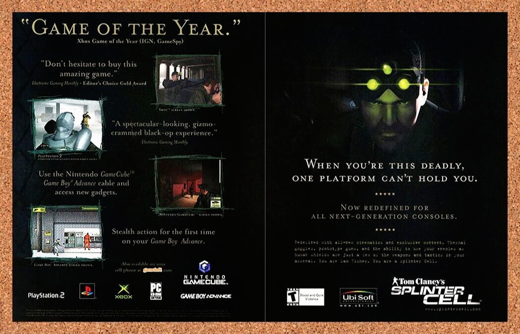 2005 Splinter Cell Xbox Original Ad v1 - for just $21.49! 