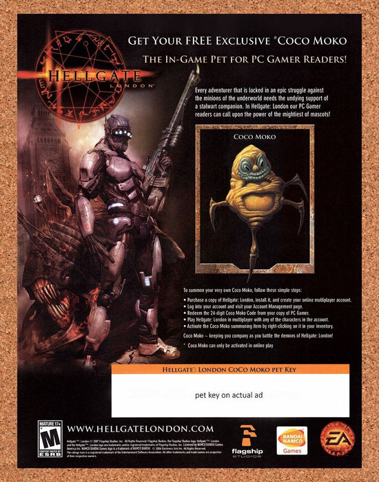 2007 Hellgate London PC Original In-Game Pet Ad - for just $17.99! 