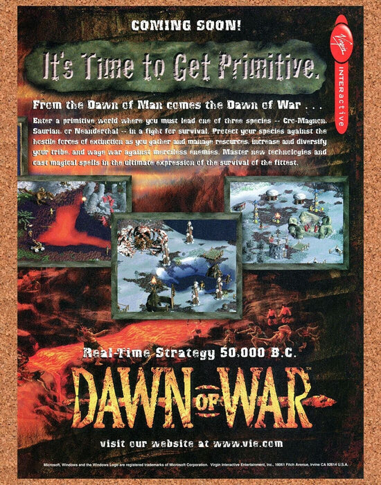 2000 Dawn Of War PC Original Ad - for just $17.99! 