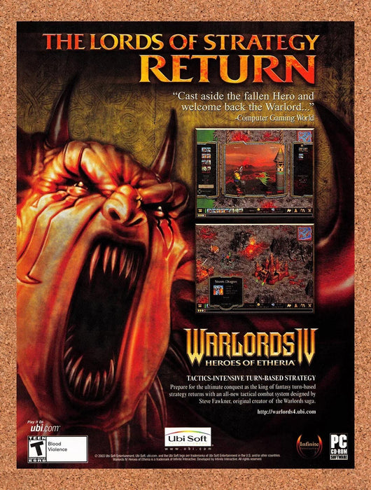 2003 Warlords IV Heroes Of Etheria PC Original Advertisement v1 - for just $19.49! 