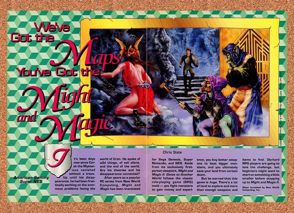 1992 Might And Magic 2 Gates To Another World SNES Original Ad v1 - for just $21.49! 