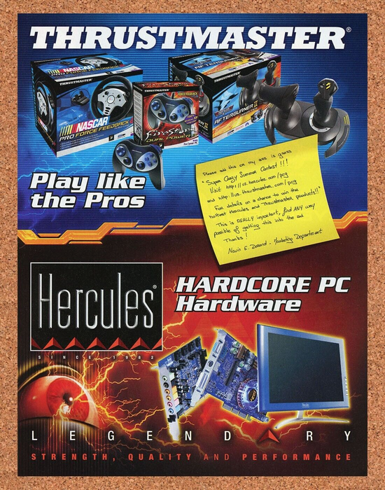 2005 Thrustmaster Original Hercules PC Ad v1 - for just $17.99! 