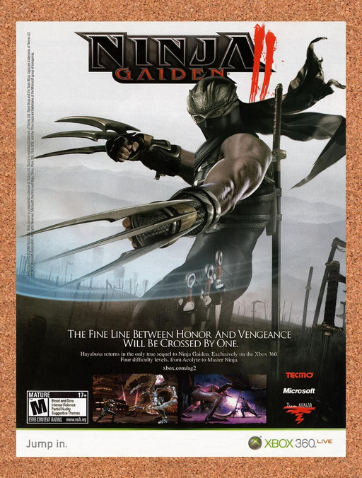 2008 Ninja Gaiden 2 Xbox 360 Original Ad v3 - for just $17.99! 