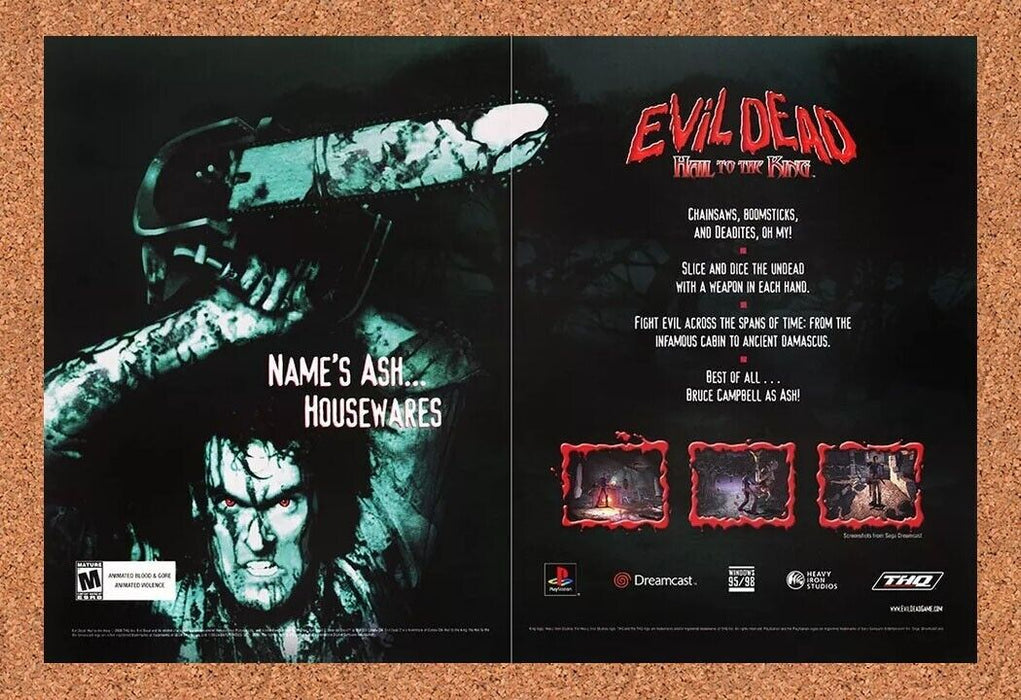 2001 Evil Dead PS1 Hail To The King Original Ad - for just $21.49! 