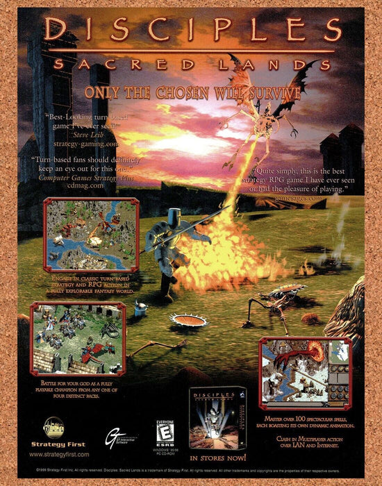 2001 Disciples Sacred Lands PC Original Ad - for just $17.99! 