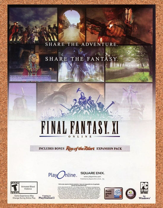 2005 Final Fantasy XI Online Original Ad - for just $17.99! 