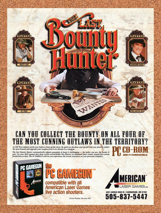 1995 The Last Bounty Hunter PC Original Ad v1 - for just $17.99! 
