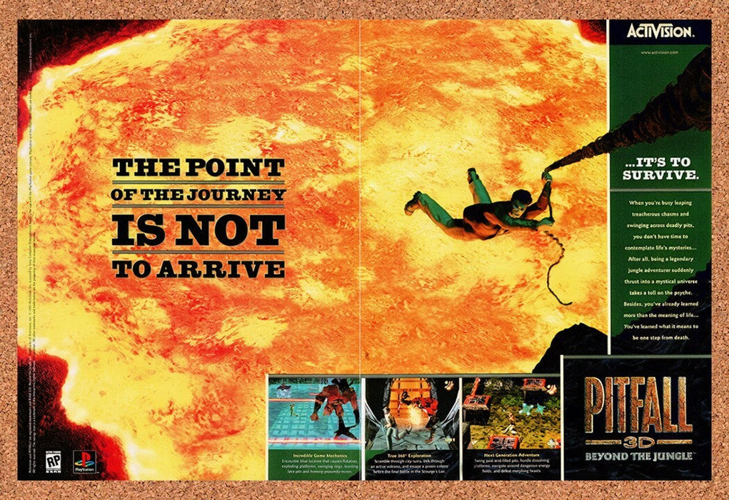 1998 Pitfall 3D Beyond The Jungle PS1 Original Ad v2 - for just $21.49! 